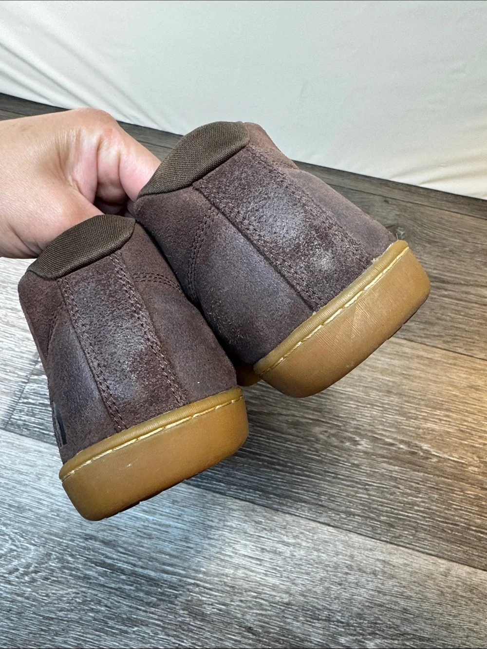 The North Face Men's Dark Brown Suede Chukka Boots men’s SZ 11 (j244)
